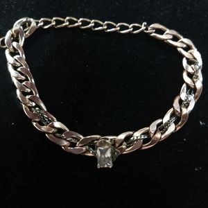 Unisex adjustable figuaro white topaz bracelet